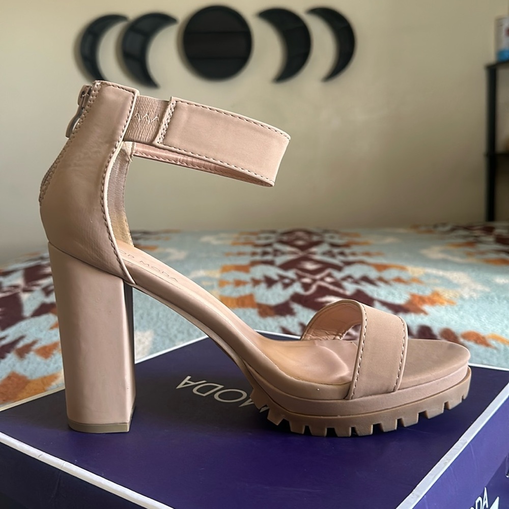 Top Moda High Heel Tan Millie-1
